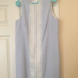 London Times Lace/Seersucker Dress